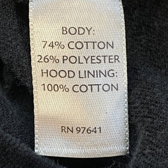 J Jill PURE JILL Pullover Velour Hoodie Sweatshirt Long Sleeve Black XS 46-2 - Picture 10 of 12